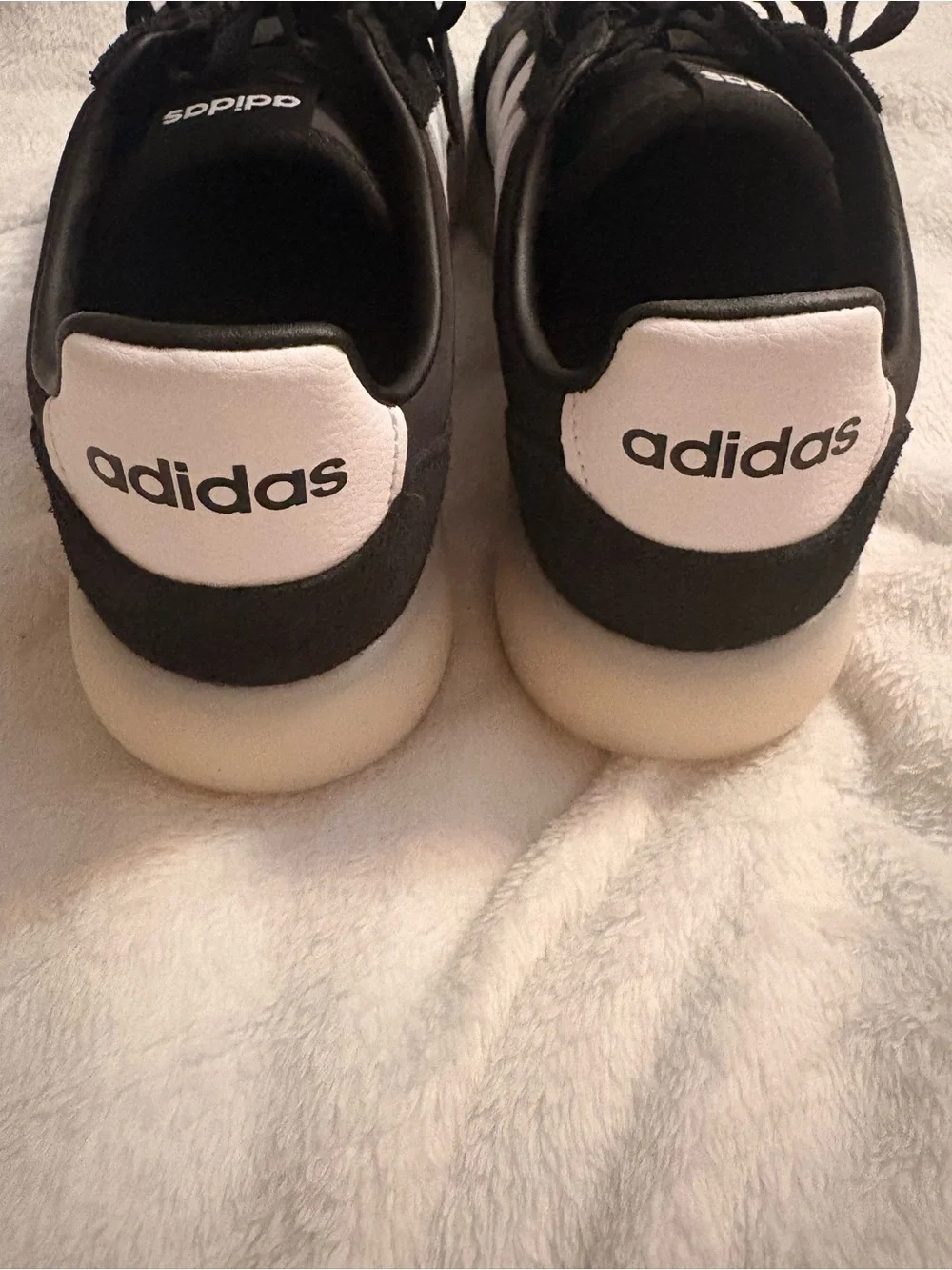 Adidas Black & White Barreda w/Icy Gum Bottom 6.5Youth / 7.5Women - NWOT